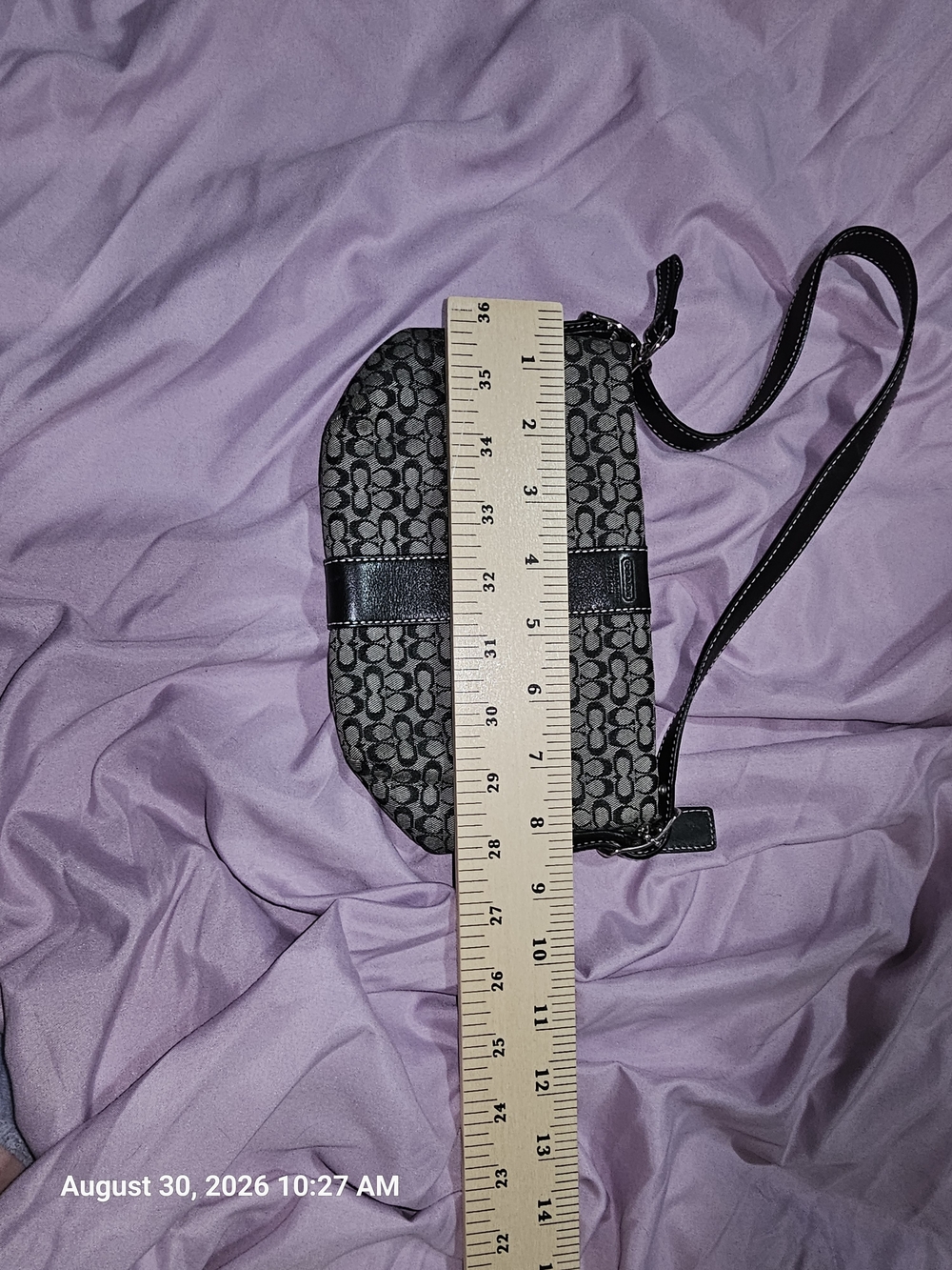 Coach Black Signature Canvas Wristlet